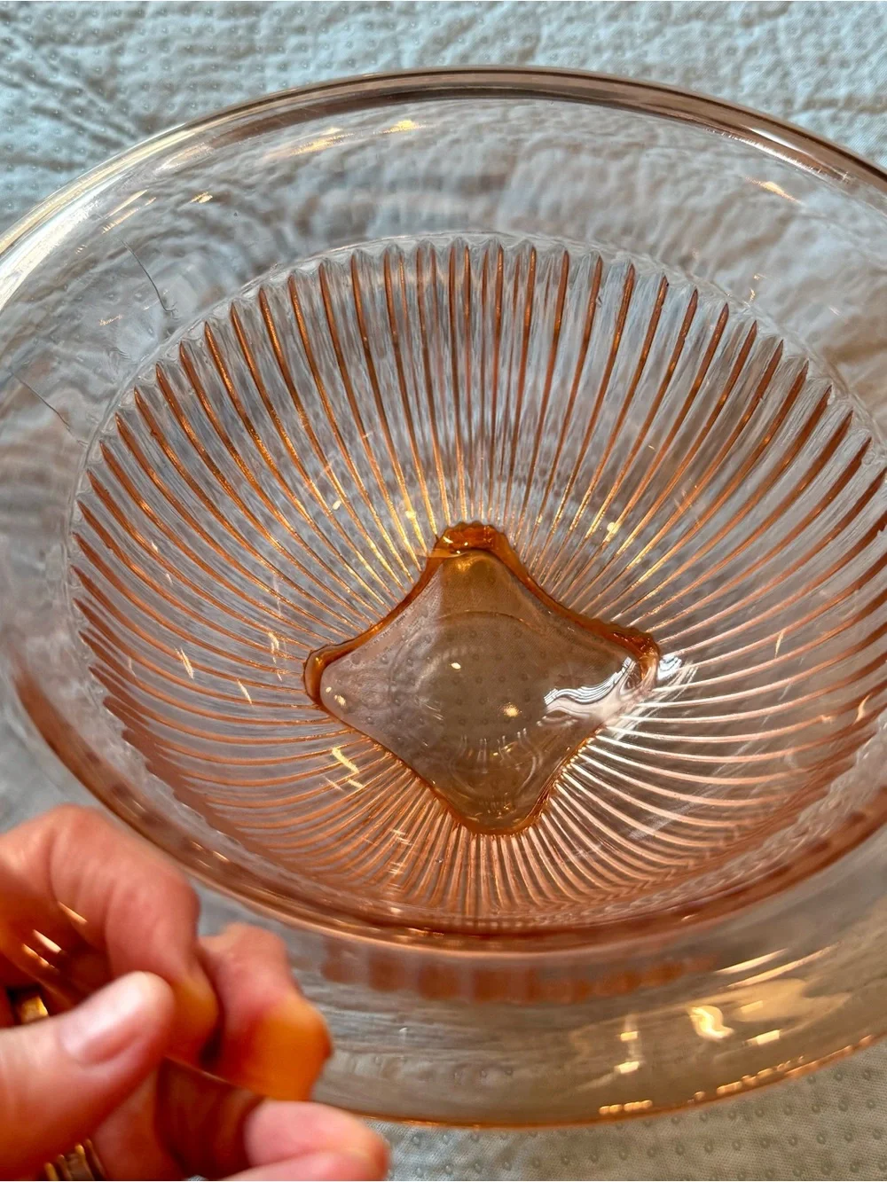 Vintage Hazel-Atlas Pink Depression Glass 9.75